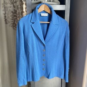 St John Collection Blazer Bright Blue no size tag maybe Large or XL 12 or 14